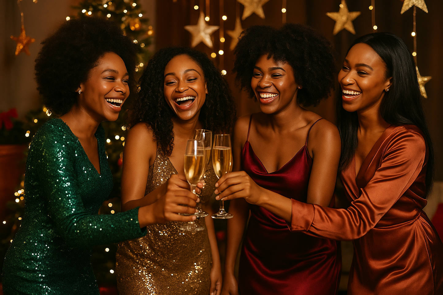 Brown Skin Women Holiday Soirée