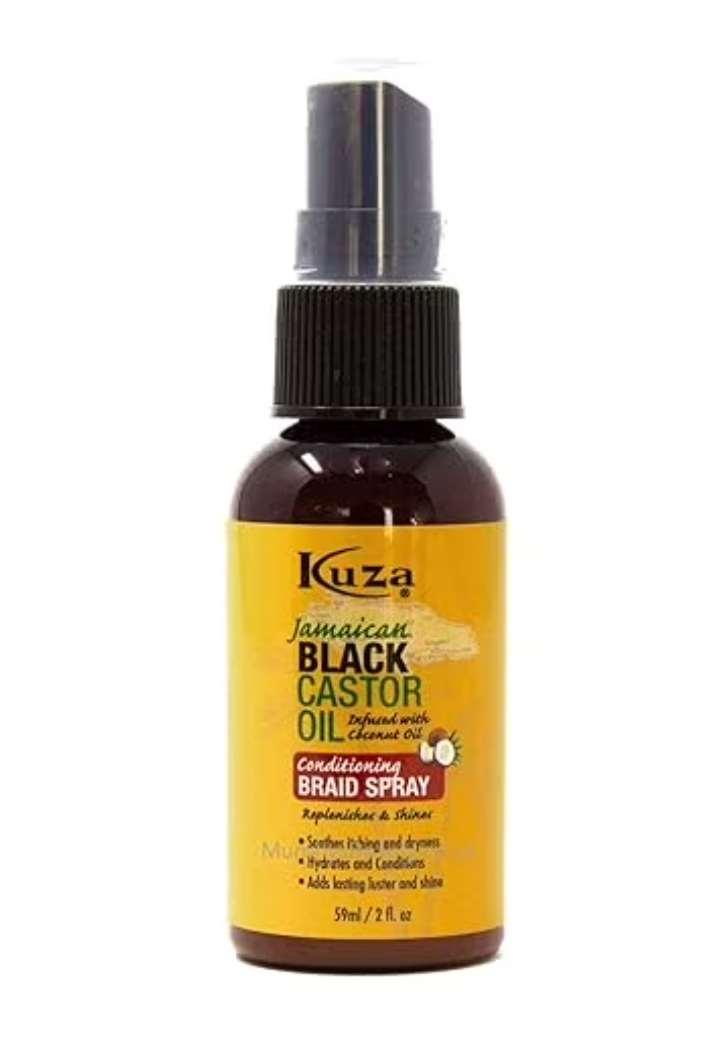 Kuza Jamaican Black Castor Oil Conditioning Braid Spray, 2 oz