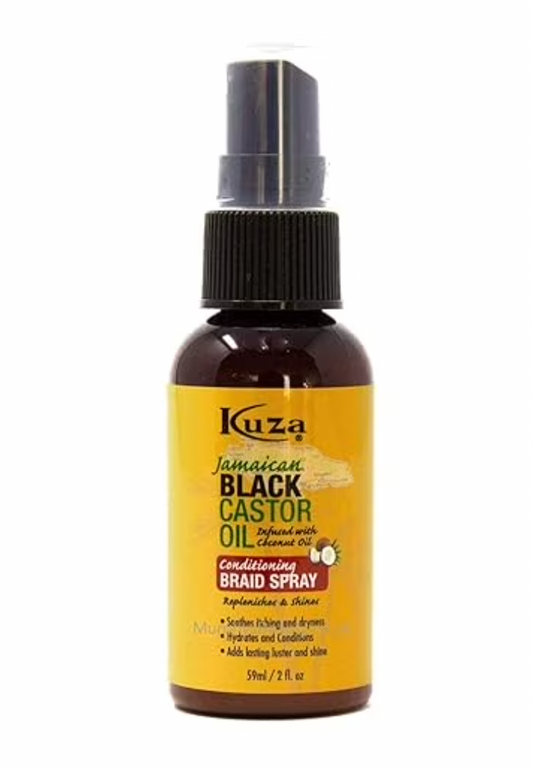 Kuza Jamaican Black Castor Oil Conditioning Braid Spray, 2 oz